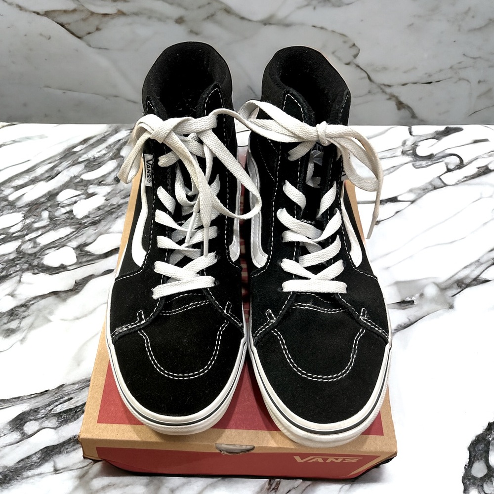 Vans Suede Canvas High Top- Size 5 Youth